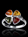 Bague Argent & Ambre Anastazia Bague Argent & Ambre Anastazia
