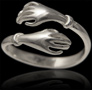 Bague Argent Mains Yad Bague Argent Mains Yad