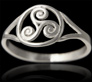 Bague Argent Triskel Cerclé Gita Bague Argent Triskel Cerclé Gita