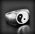 Bague Argent Yin & Yang Jonc Bague Argent Yin & Yang Jonc