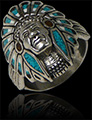 Bague Tête Indien Bague Tête Indien