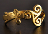Bague Triskel Hermine Plaqué Or Bague Triskel Hermine Plaqué Or