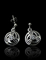 Boucles d'Oreilles Triskel Zircons Boucles d'Oreilles Triskel Zircons