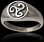 Chevalière Argent Triskel kadec Chevalière Argent Triskel kadec