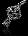 Pendentif croix celtique en argent 925 gravé entrelacs.(h:25mm)