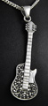 Pendentif Argent Guitare Zircon Pendentif Argent Guitare Zircon