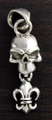 Pendentif Argent Skull Lys Pendentif Argent Skull Lys