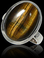 Bague argent oeil de tigre