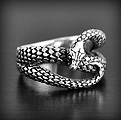 Bague Argent Serpent K&acirc;