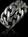 Bague Chaine Gourmette