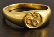 Bague Triskel Jonc Plaqu&eacute; Or