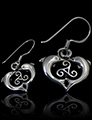 Boucles d'oreilles Triskel et Dauphins