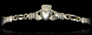 Bracelet Claddagh Argent Aro&iuml;