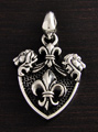 Pendentif Argent Armoirie Lys