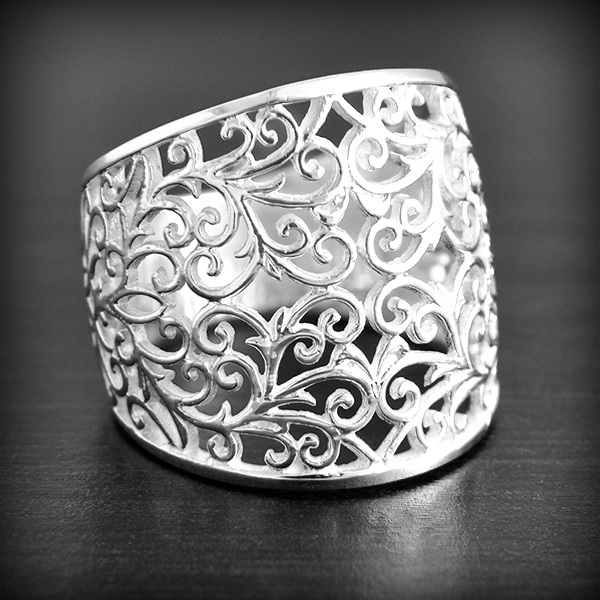 Bague argent dentelle 2025