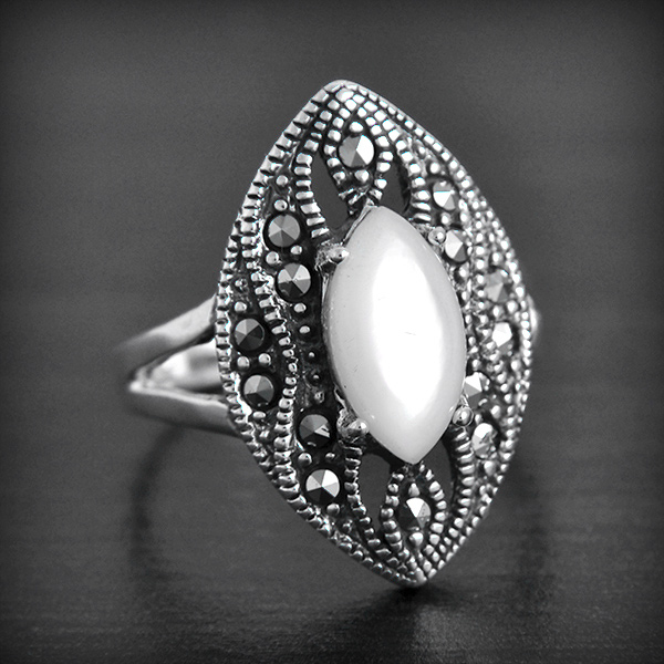 Bague sales argent marcassite