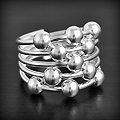 Bague boulier en argent brillant, totalement modulable.suivant vos envies.Onze petites bulles sur...