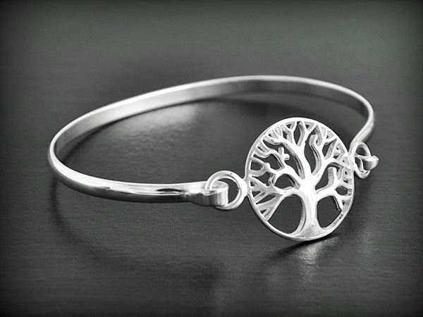 Bracelet argent rigide