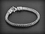 Très beau bracelet en argent,maille indonésienne tressée, existe ronde ou plus large en 6mm...