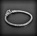 Bracelet de belle grosseur en argent maille indonésienne souple, très confortable à porter (ep:4mm).