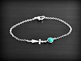 Bracelet Celtique de fabrication Française, existe en argent ou plaqué or, chaînette maille...